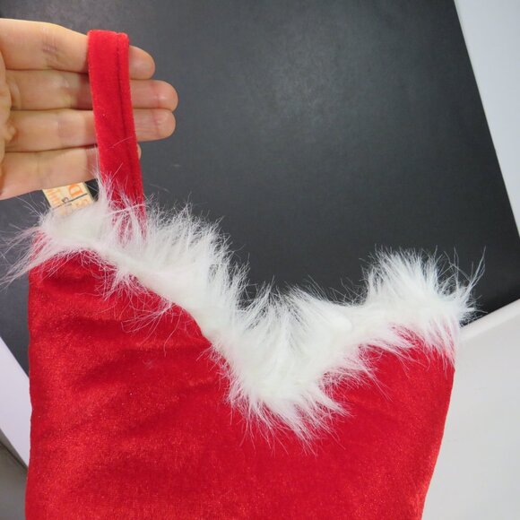 Retro 20" Red & Black high heeled boot shoe w buckle stuffed wall decor HOLIDAY - Picture 4 of 8